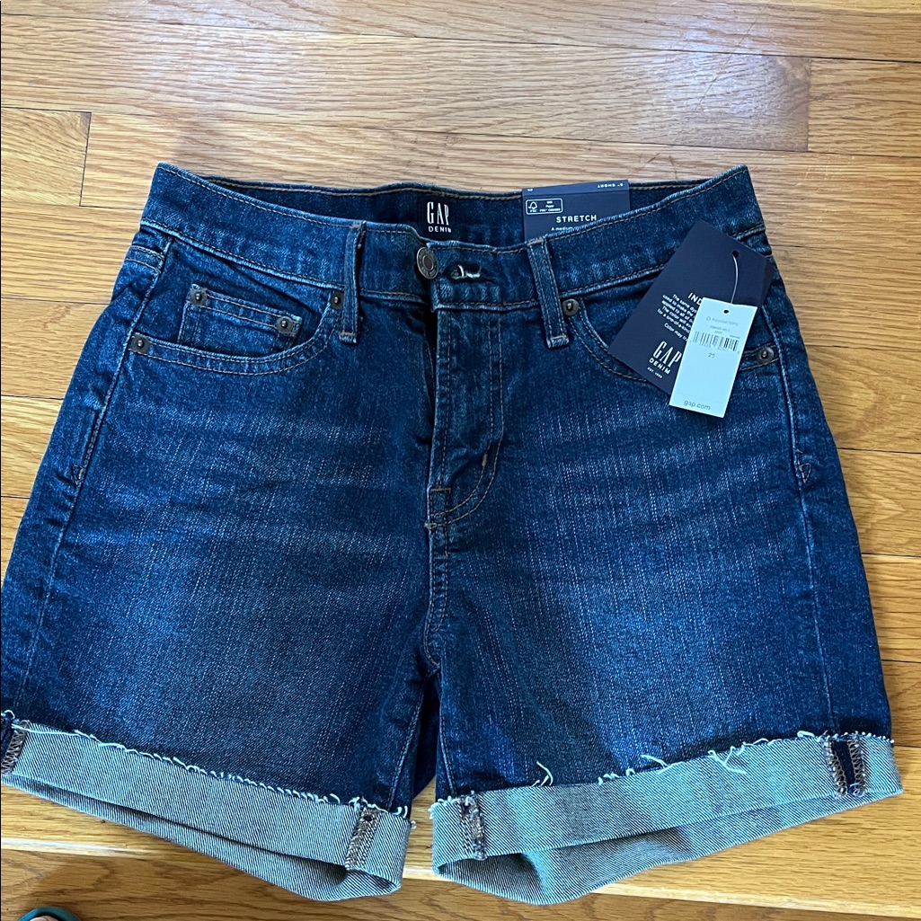 Gap Indigo Denim Cuffed Shorts